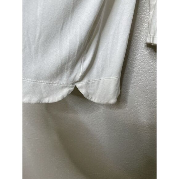 J.Jill Wearever Collection Size L Off White 3/4 Sleeves Top Large T Shirt Ivory - Picture 4 of 9
